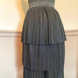 Zara Pleated Midi Skirt